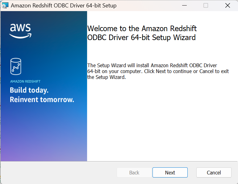Redshift ODBC Driver Install 1