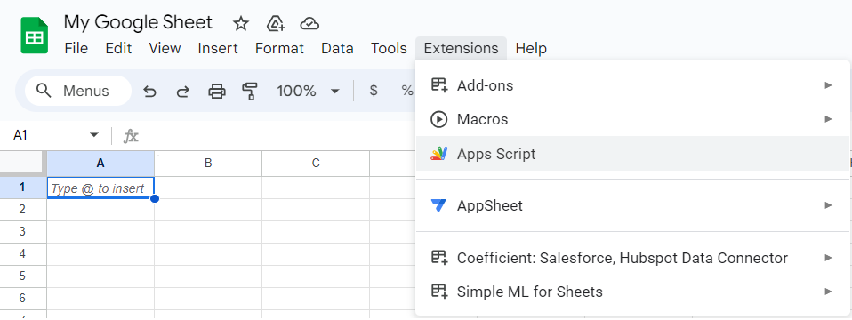 Google Sheets Apps Script