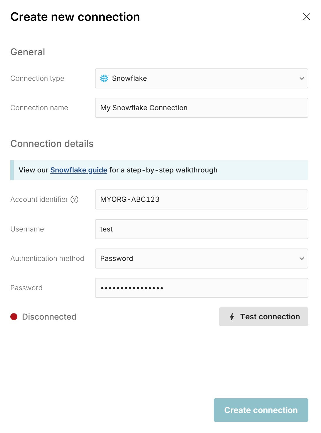 snowflake connector